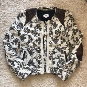Aritzia Wilfred Dauphin Ikat Quilt Jacket sz 0